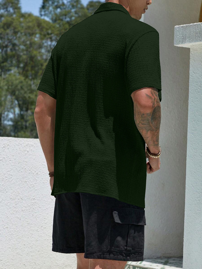 Men's Seersucker Comfort Shirt - Green