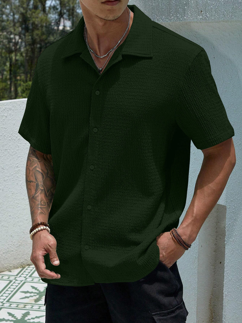 Men's Seersucker Comfort Shirt - Green