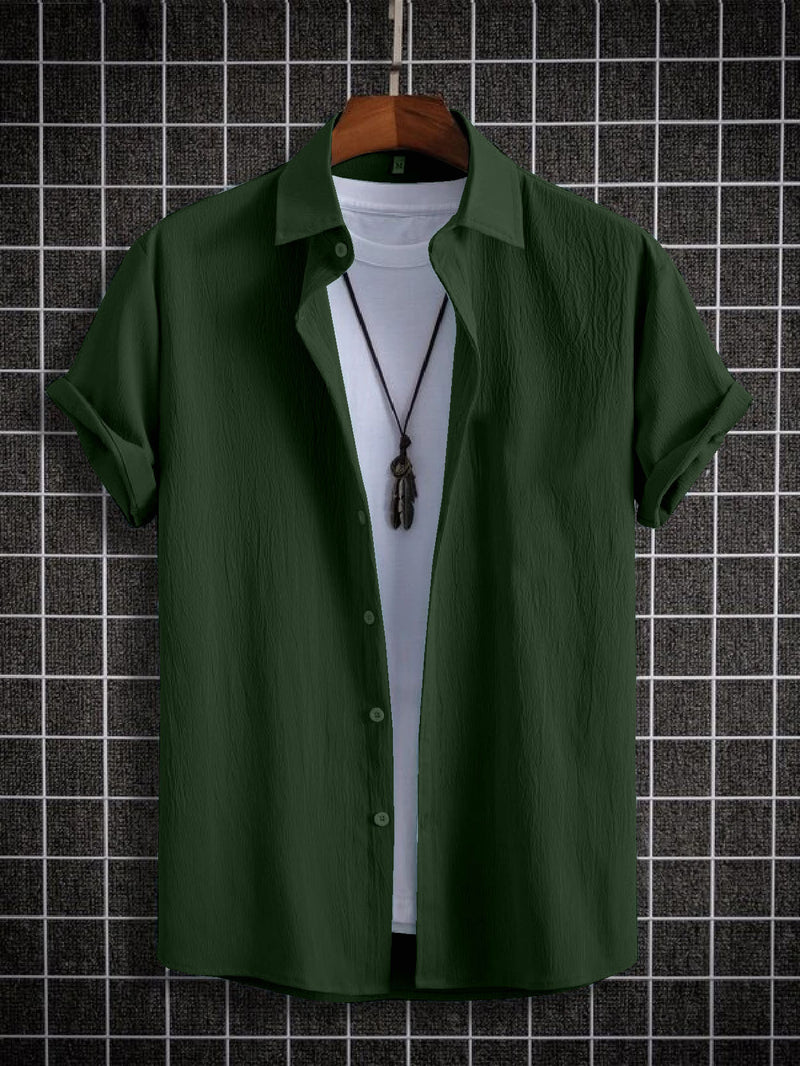 Men's Seersucker Comfort Shirt - Green