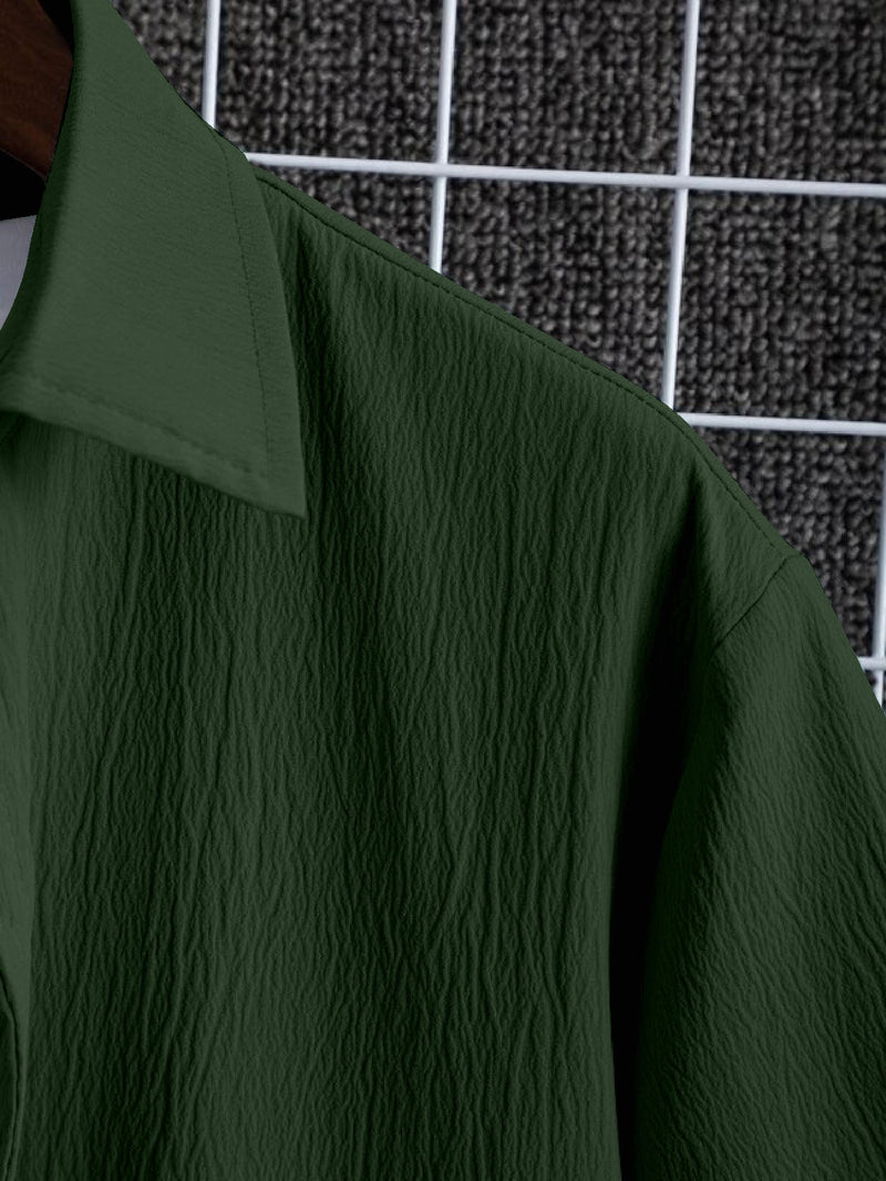 Men's Seersucker Comfort Shirt - Green