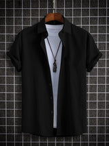 Men's Seersucker Comfort Shirt - Black