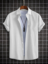 Men's Seersucker Comfort Shirt - White