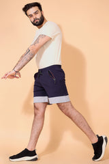 CITY SLICKER STRETCH NAVY BLUE SHORTS Dvilla