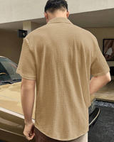 Men's Seersucker Comfort Shirt - Biege