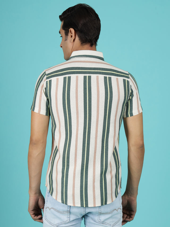 Men Standard Opaque Striped Casual Shirt Dvilla