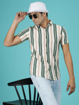 Men Standard Opaque Striped Casual Shirt Dvilla