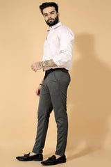 TRENDSETTER STRETCH SLIM FIT DARK GREY TROUSERS Dvilla