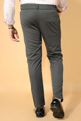 TRENDSETTER STRETCH SLIM FIT DARK GREY TROUSERS Dvilla