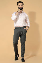 TRENDSETTER STRETCH SLIM FIT DARK GREY TROUSERS Dvilla