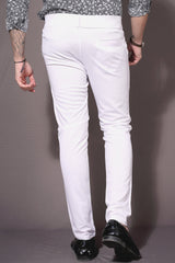 TRENDSETTER STRETCH SLIM FIT WHITE TROUSERS Dvilla