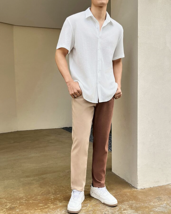 Men's Seersucker Comfort Shirt - White